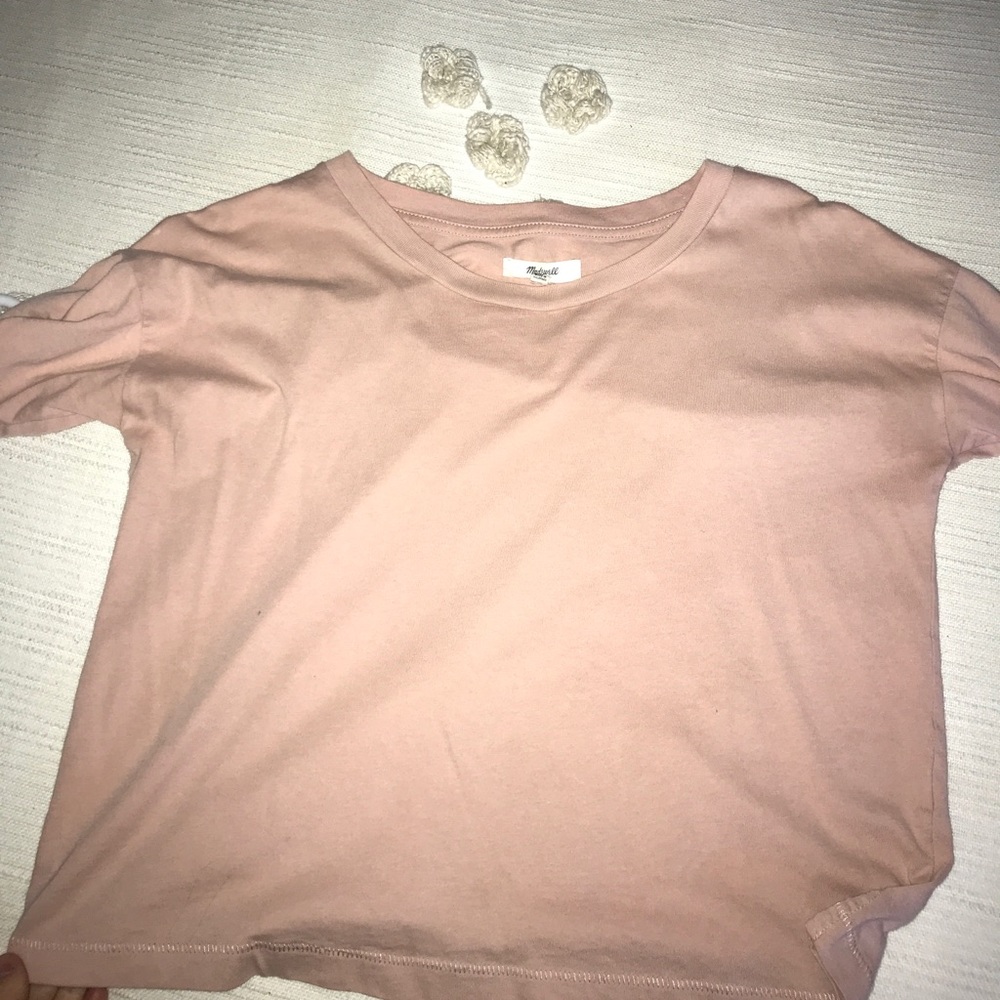 Peach Cropped Madewell Tee